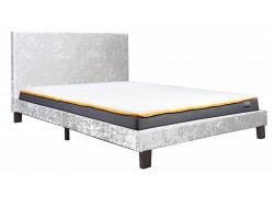 4ft6 Double Berlinda Steel Crushed Velvet Fabric upholstered bed frame 1